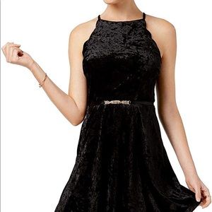 💜2 for $25💜 Velvet Mini Aline Dress with Scallop Trim